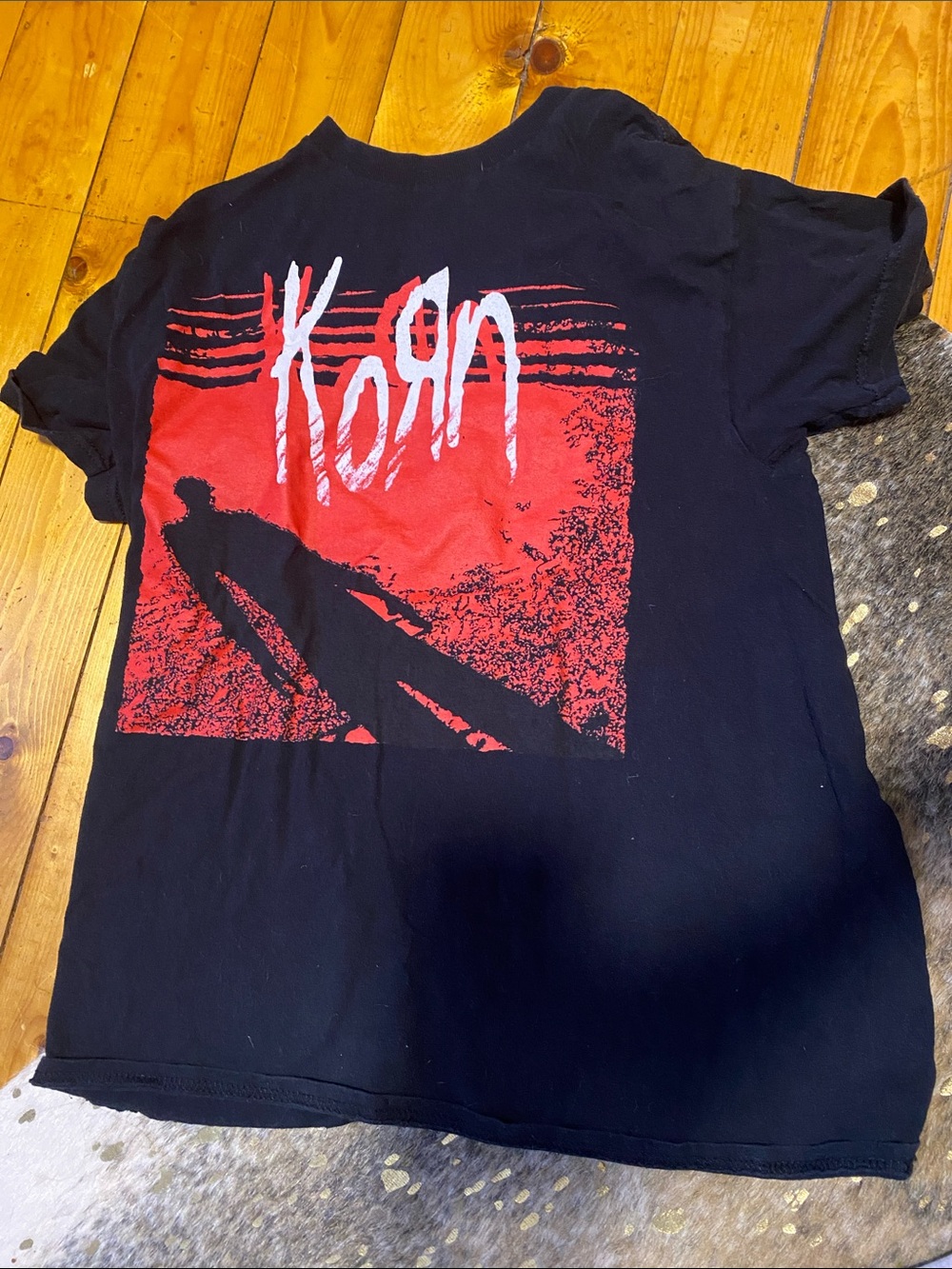 Korn Men’s Black Short Sleeve Tee with Red Graphic